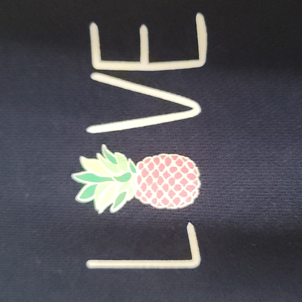 Large Crown & Ivy Navy Pineapple Love Sweatshirt New with tags!
